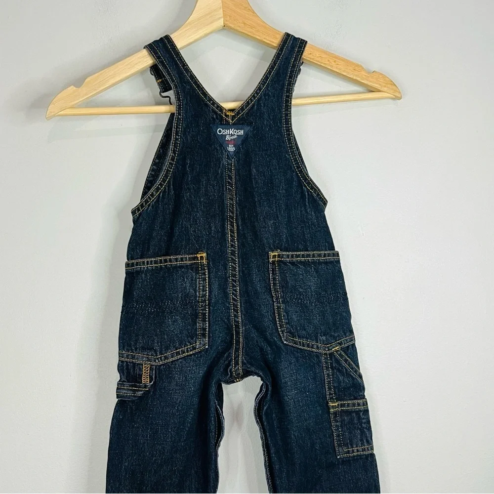Oshkosh Dark Wash Denim Overalls 12M